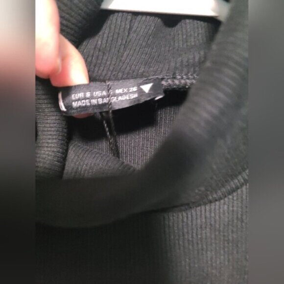 ZARA Ladies Sleeveless Ribbed Turtleneck Knit Sweater Maxi Dress Small - Picture 9 of 11